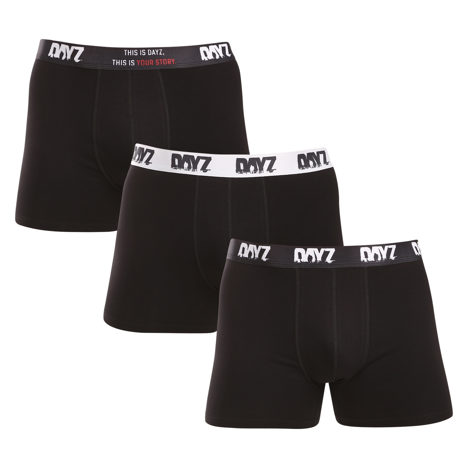 3PACK pánské boxerky DAYZ černé (DZ001) M, trenky / trenýrky