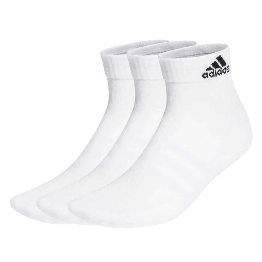 Ponožky adidas  Cushioned Sportswear Ankle Socks 3 Pairs White S