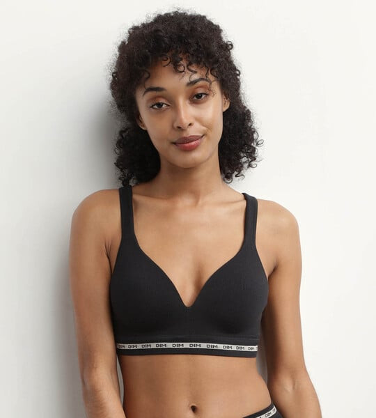 DIM ICONS PADDED SEAMLESS BRA - Women's Reinforced Bra - Black