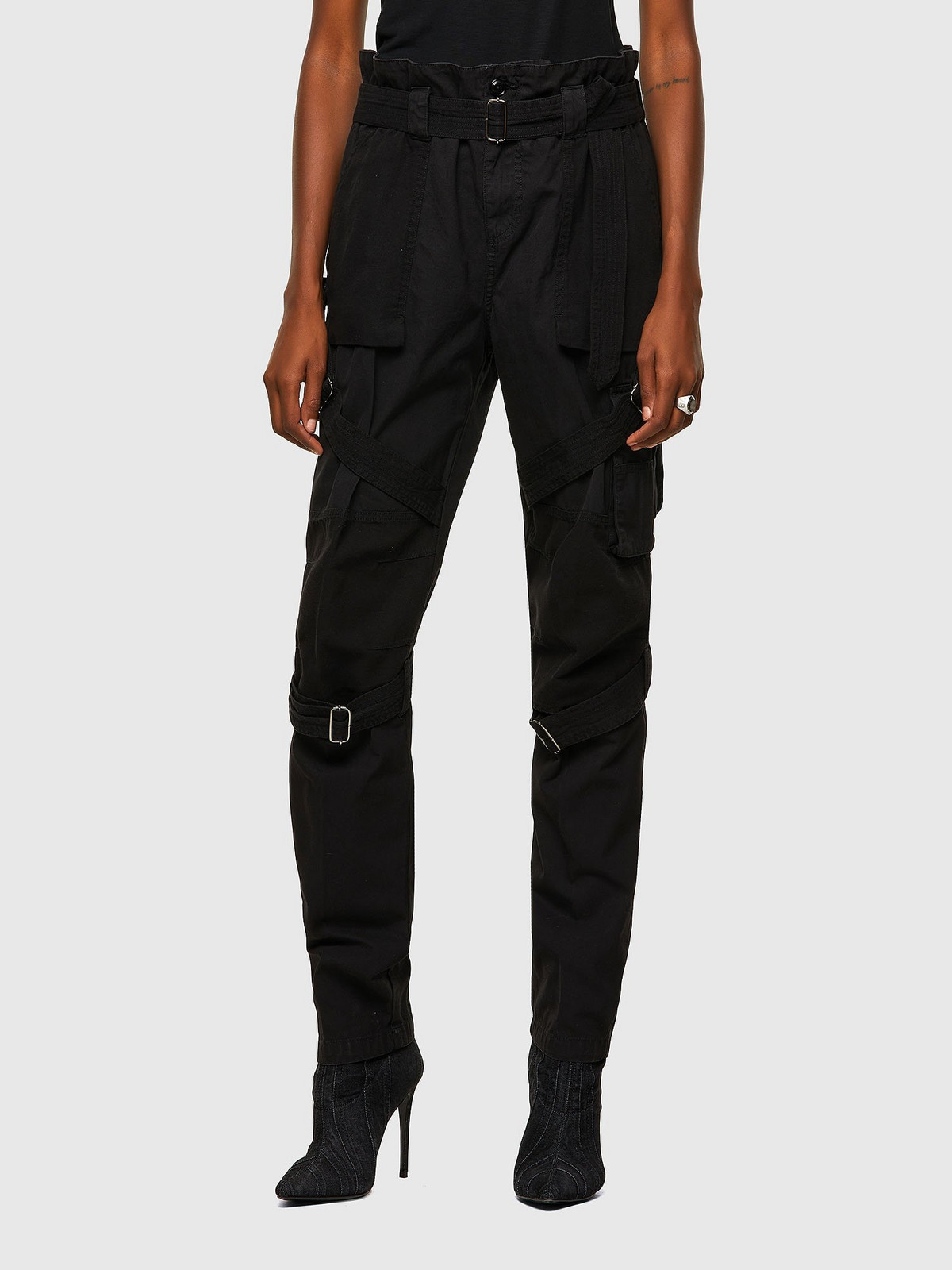 Diesel Trousers - P-FEDRA-A TROUSERS black