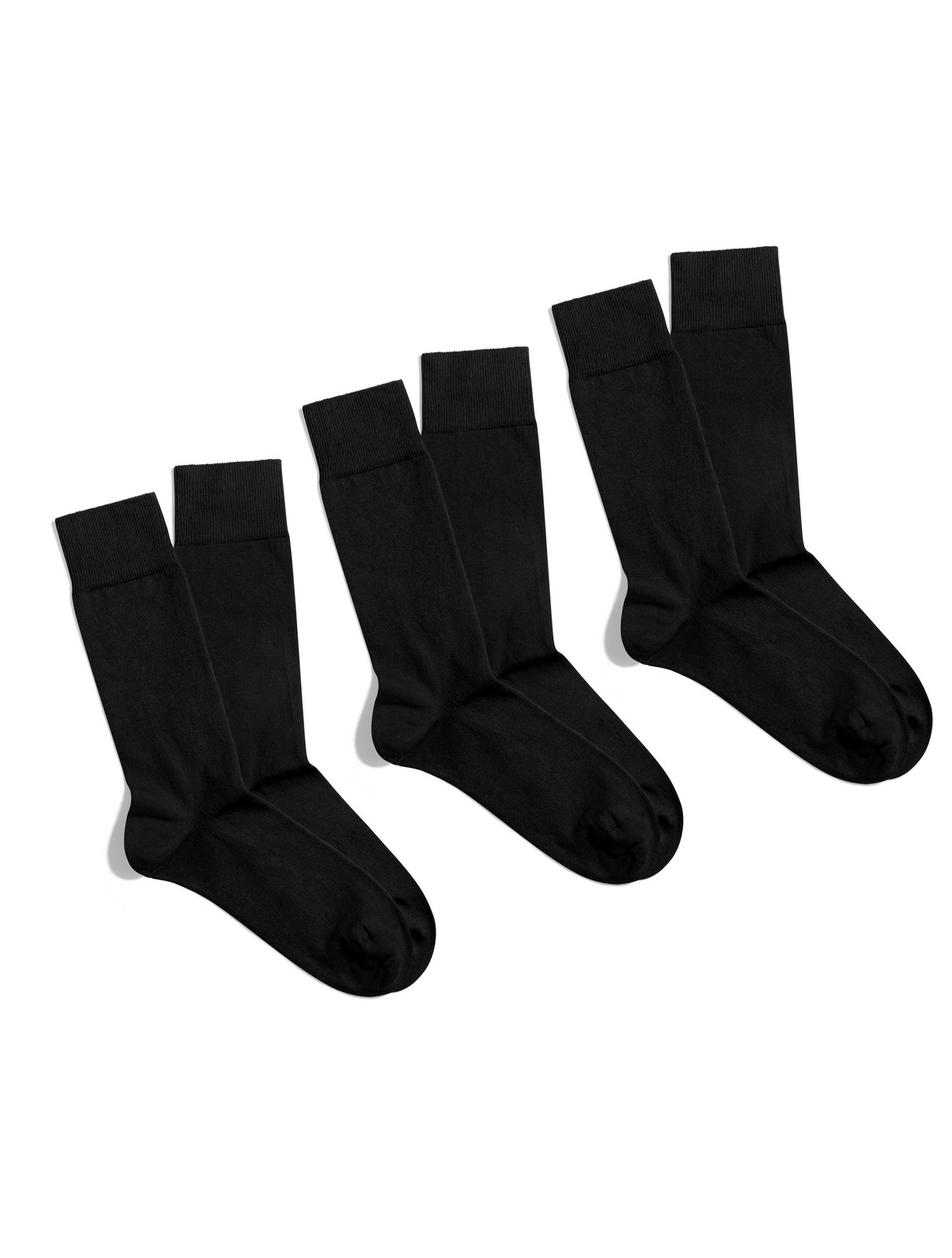 Banana Socks Unisex's 3Pack Socks Essentials Noir Elegance