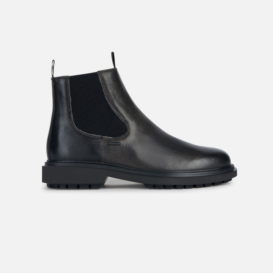 GEOX Černá pánská kotníková obuv Faloria b abx - Pánské