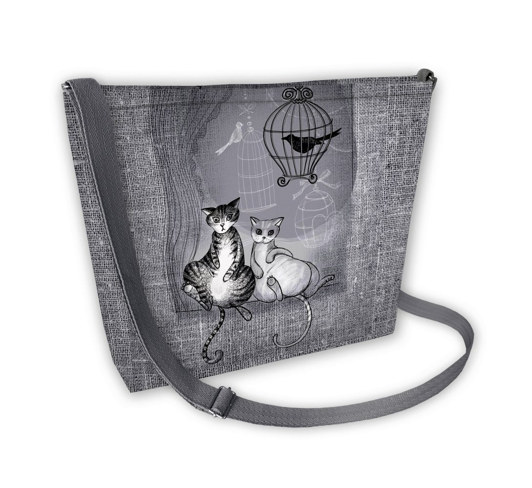 Bertoni Unisex's Canvas Bag Samba Two Cats