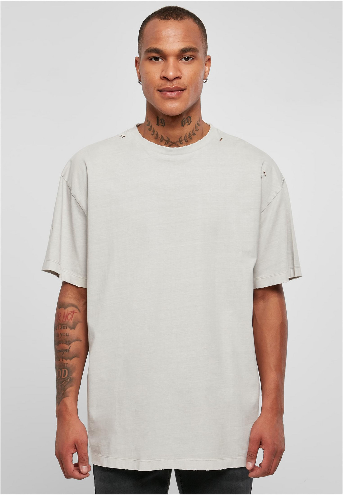 Lehké asfaltové tričko Oversized Distressed Tee