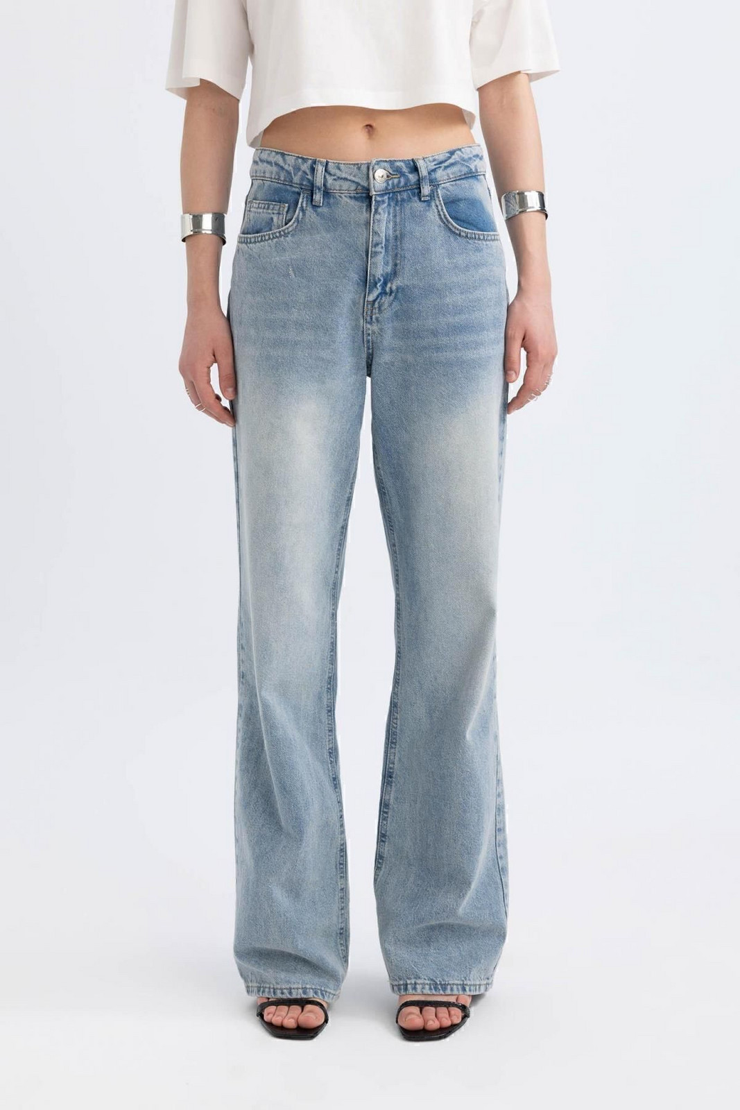 DEFACTO Afra X 90'S Wide Leg High Waist Wide Leg Long Jean Pants