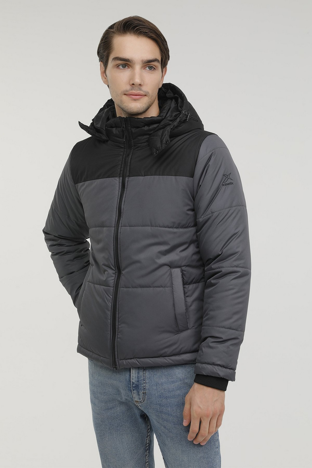 KINETIX  M-Arny Coat 2Pr D Grey Man Short Coat