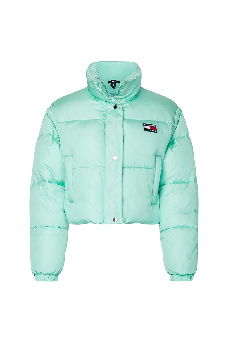 Tommy Jeans Jacket - TJW CROP VEST PUFFER JACKET green