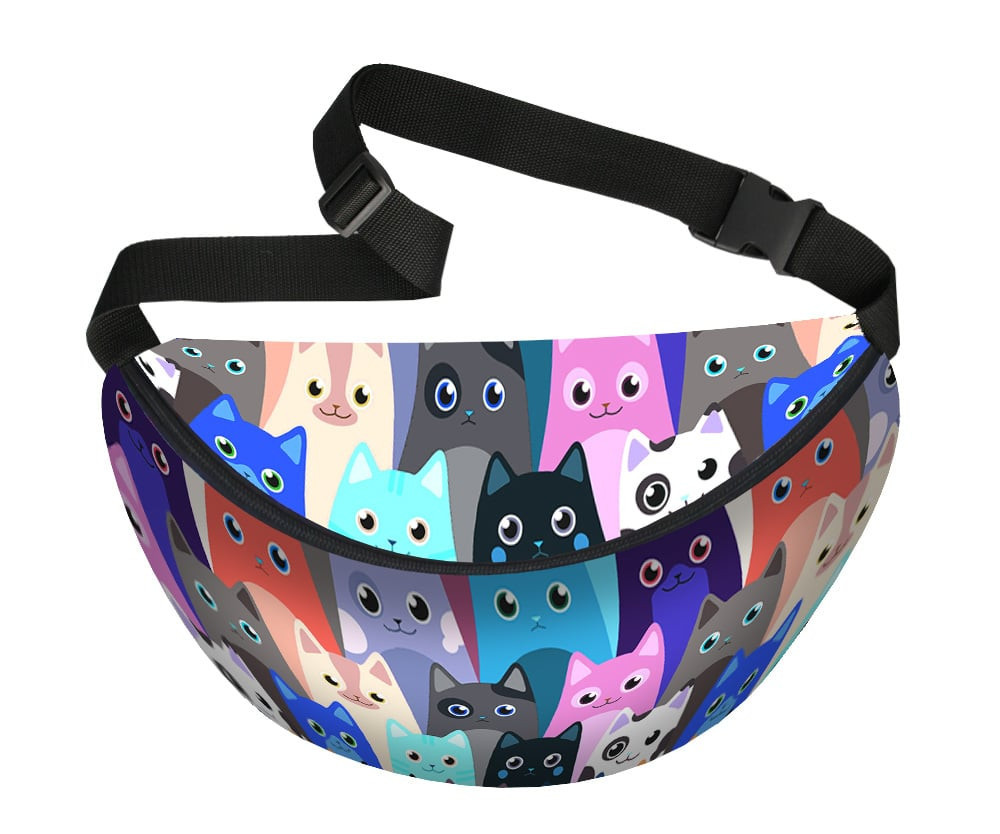 Bertoni Unisex's Big Waist Bag Meow