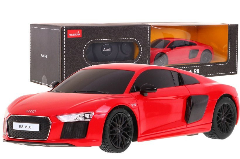 Mamido RASTAR Auto na dálkové ovládání RC Audi R8 Rastar 1:24 červené