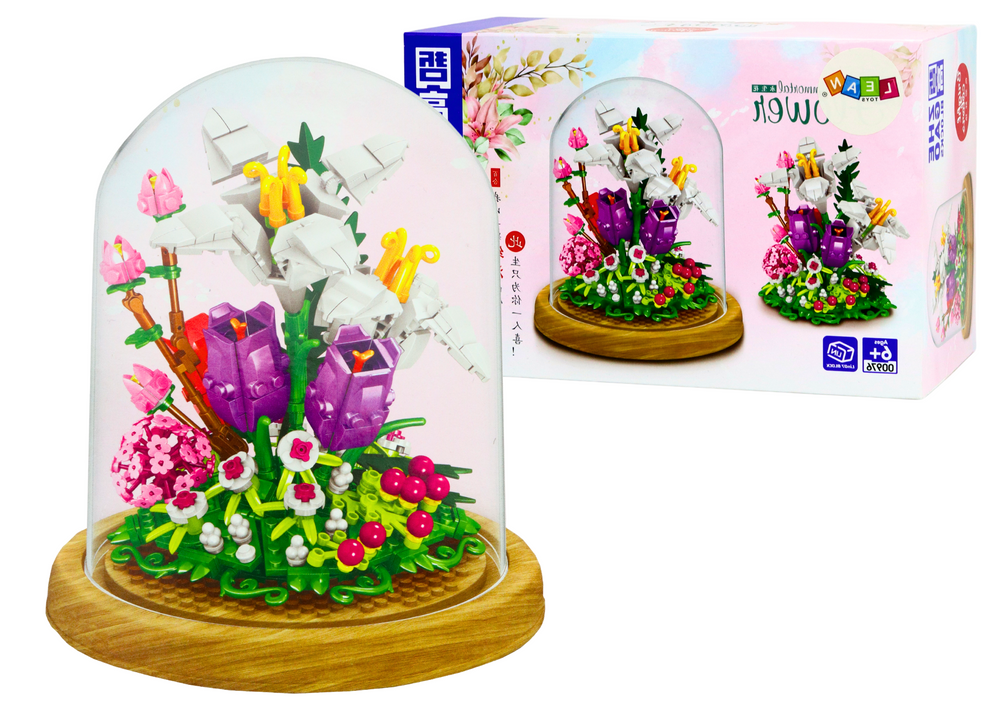 mamido Sada stavebnice Květiny ve skle 487 dílků