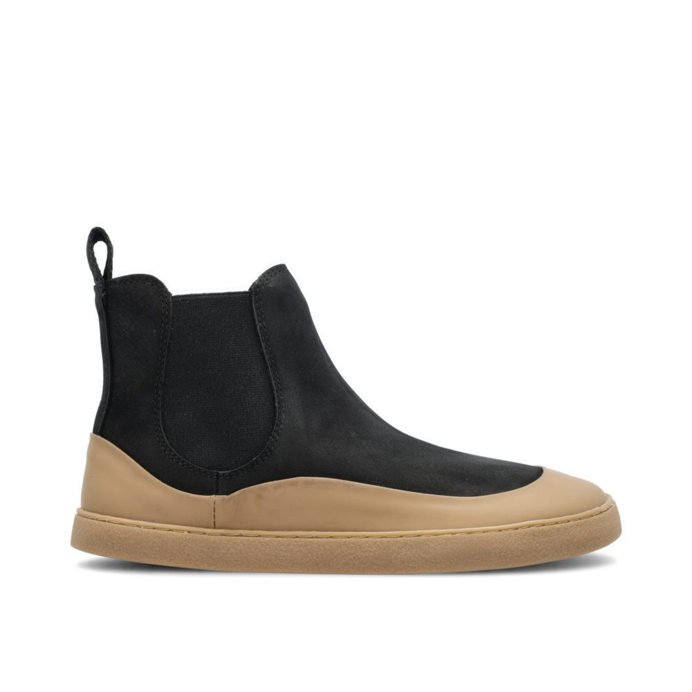 GROUNDIES SIENNA WOMEN Black Camel | Dámské barefoot chelsea boty - 37