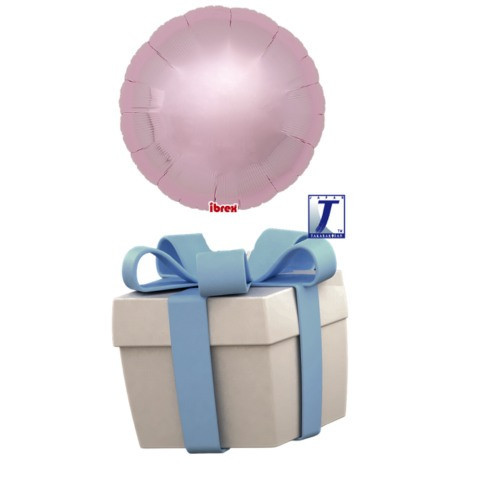 Létající balónek kruh světlerůžový metalický 35 cm - TAKARA KOSAN