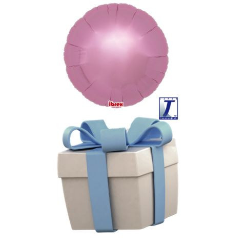 Létající balónek kruh růžový metalický 35 cm - TAKARA KOSAN