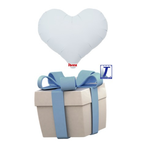 Létající balónek srdce bílé 35 cm - TAKARA KOSAN