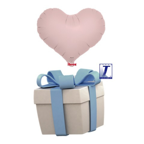 Létající balónek srdce světle růžové pastel 35 cm - TAKARA KOSAN