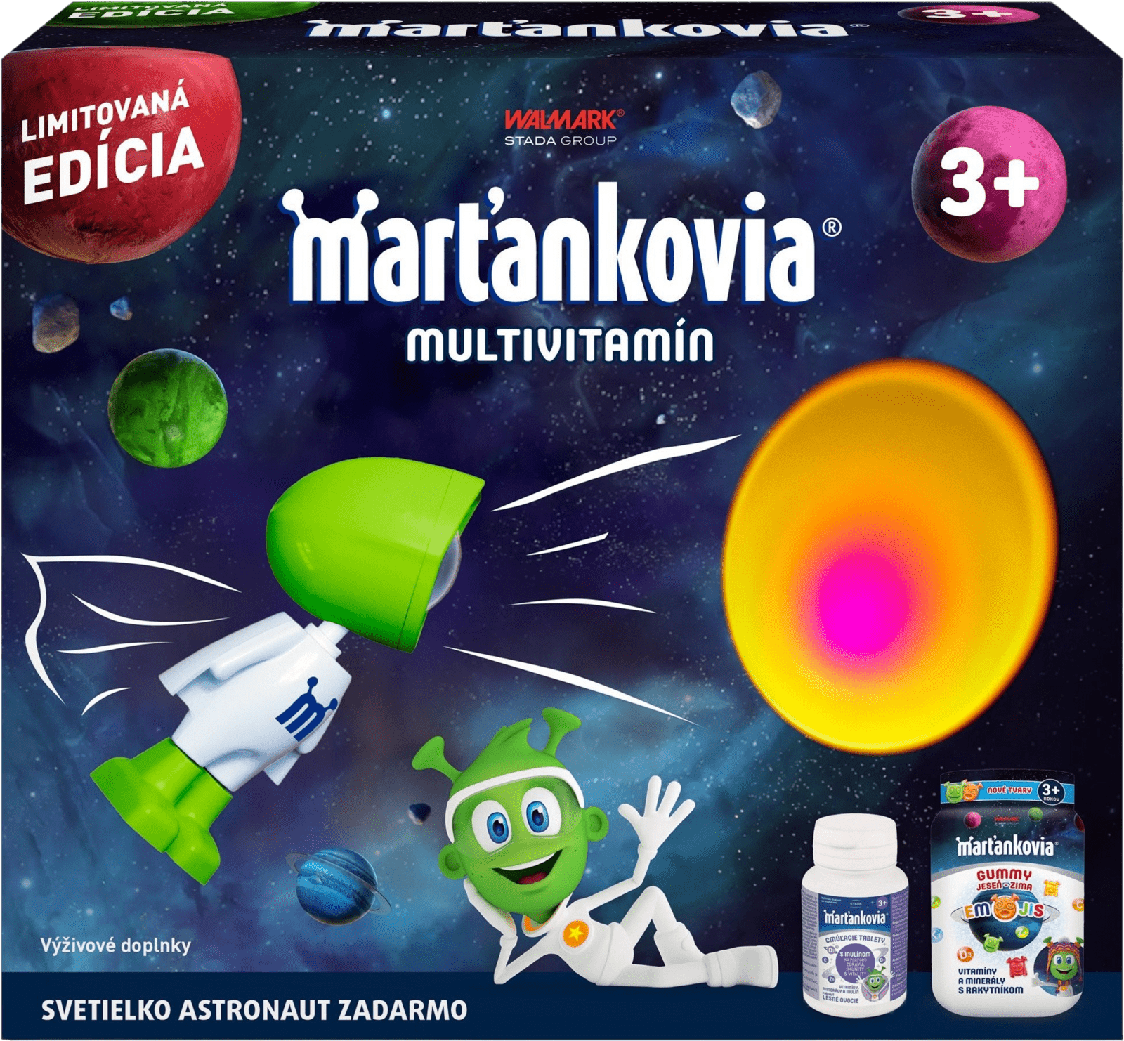 WALMARK Marťánci Multivitamin limitovaná edice s dárkem, 30 + 50 tablety