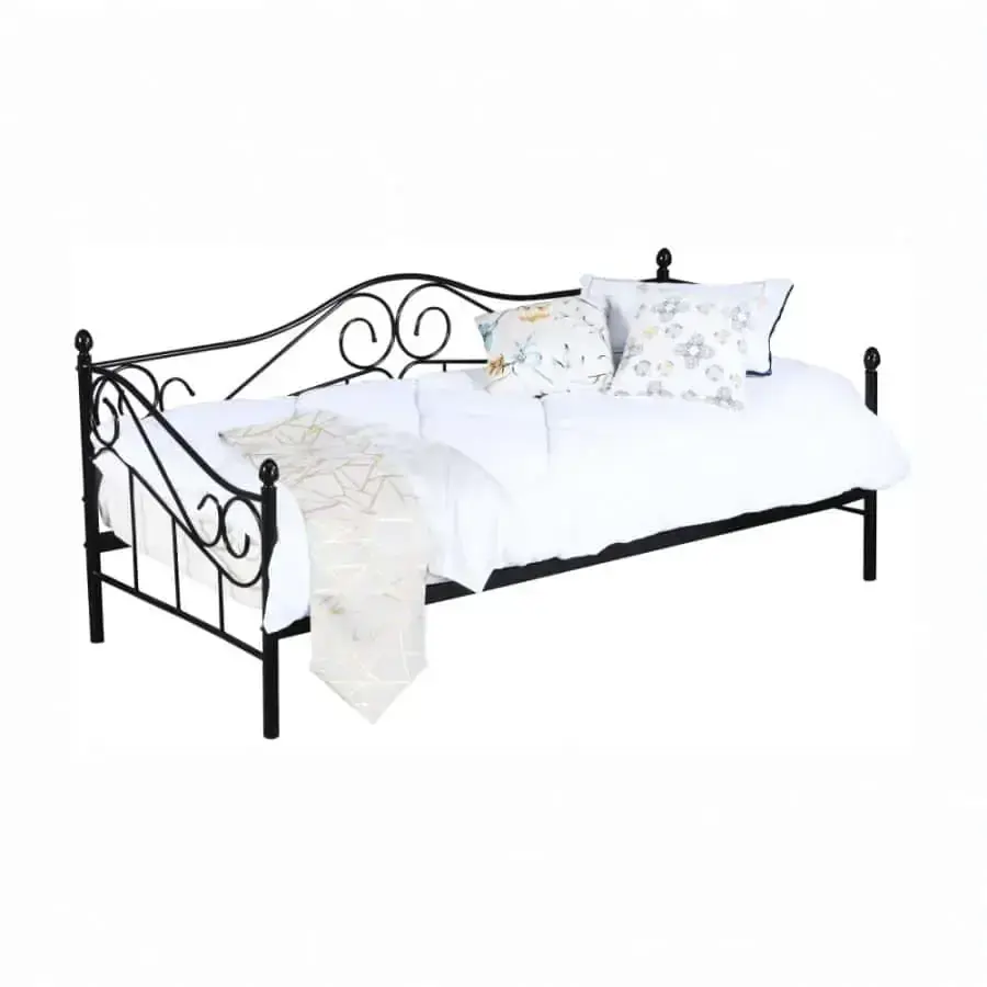 Tempo Kondela Kovová postel DAINA 90x200 - černá