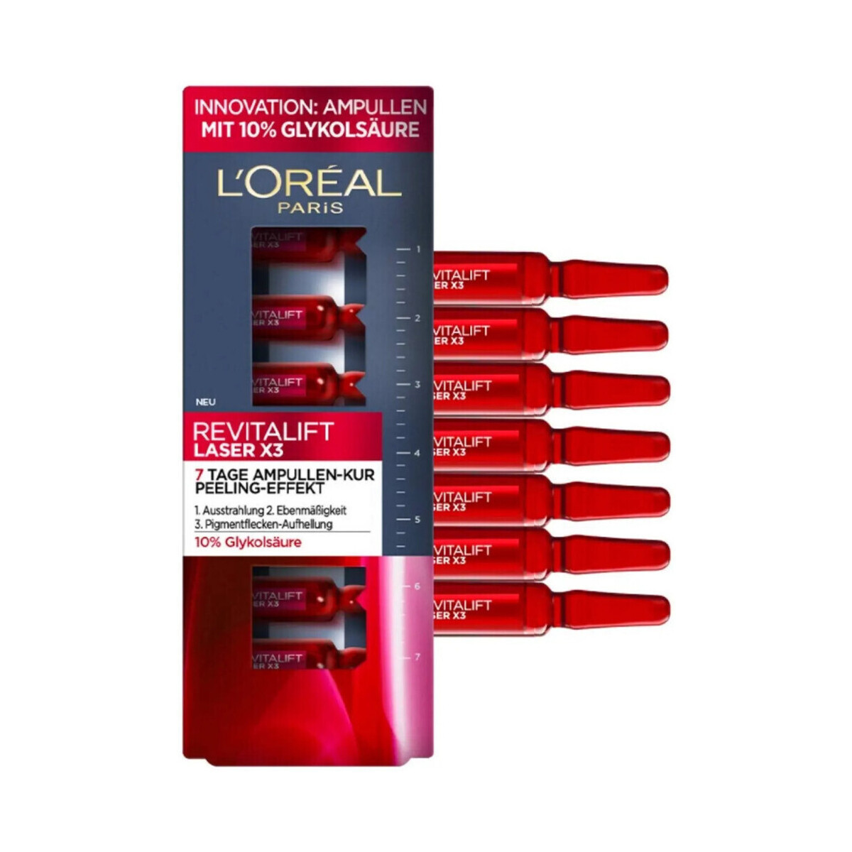 L'oréal  Peeling Effect Ampoules 7-Day Cure Revitalift Laser X3