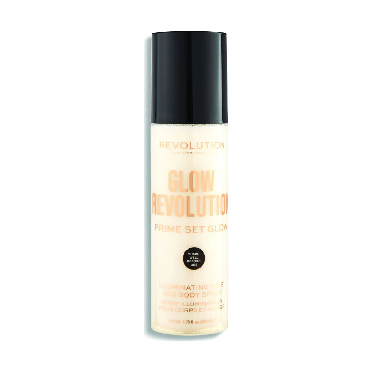 Makeup Revolution  Face and Body Illuminating Spray  Bílá