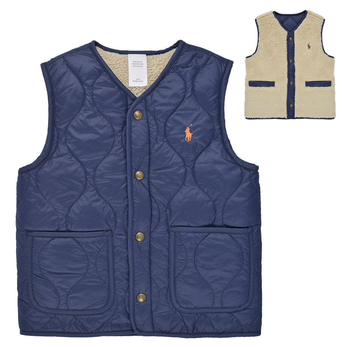 Polo Ralph Lauren  REV HARTLAND-OUTERWEAR-VEST  Tmavě modrá