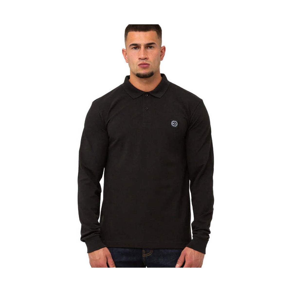 Marshall Artist  Siren Long Sleeve Polo Shirt Black  Černá