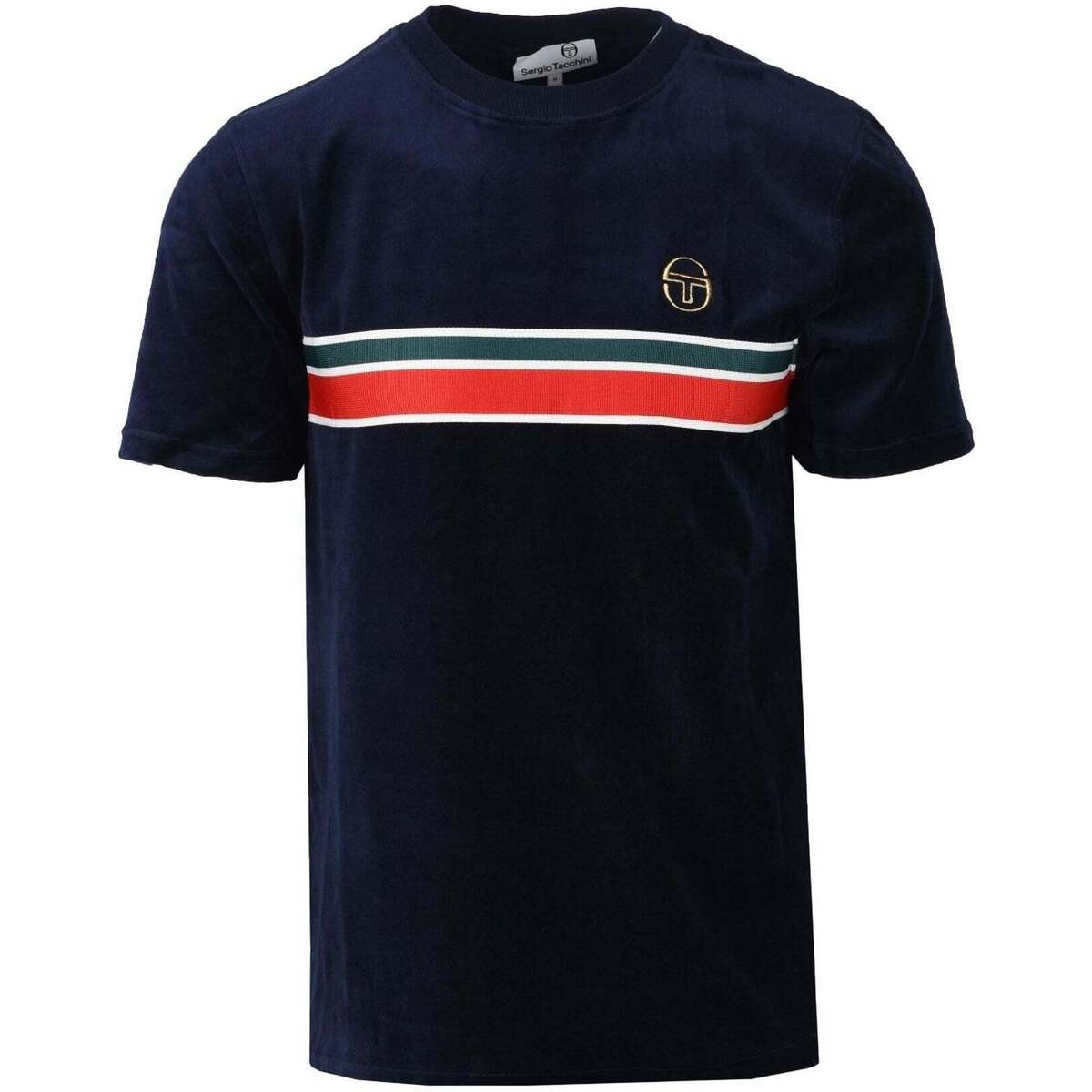 Sergio Tacchini  Ayme Velour T-Shirt Maritime Blue  Modrá