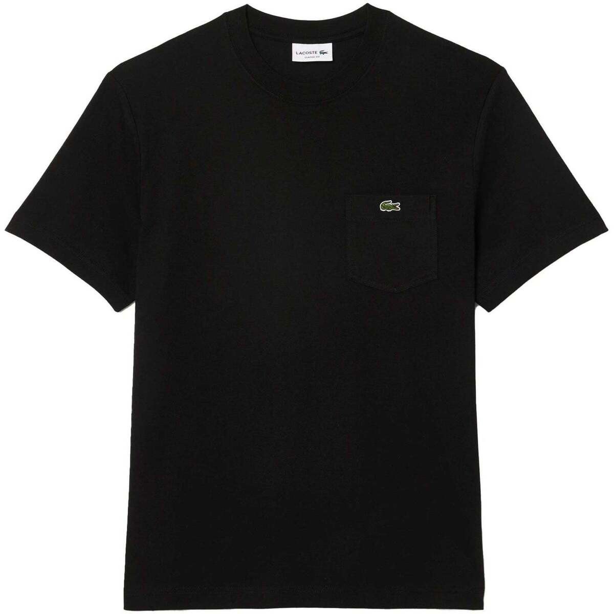 Lacoste  Chest Pocket Cotton T-Shirt Black  Černá