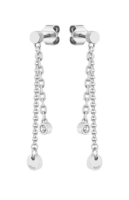Hugo Boss Slušivé ocelové asymetrické náušnice Iris 1580332