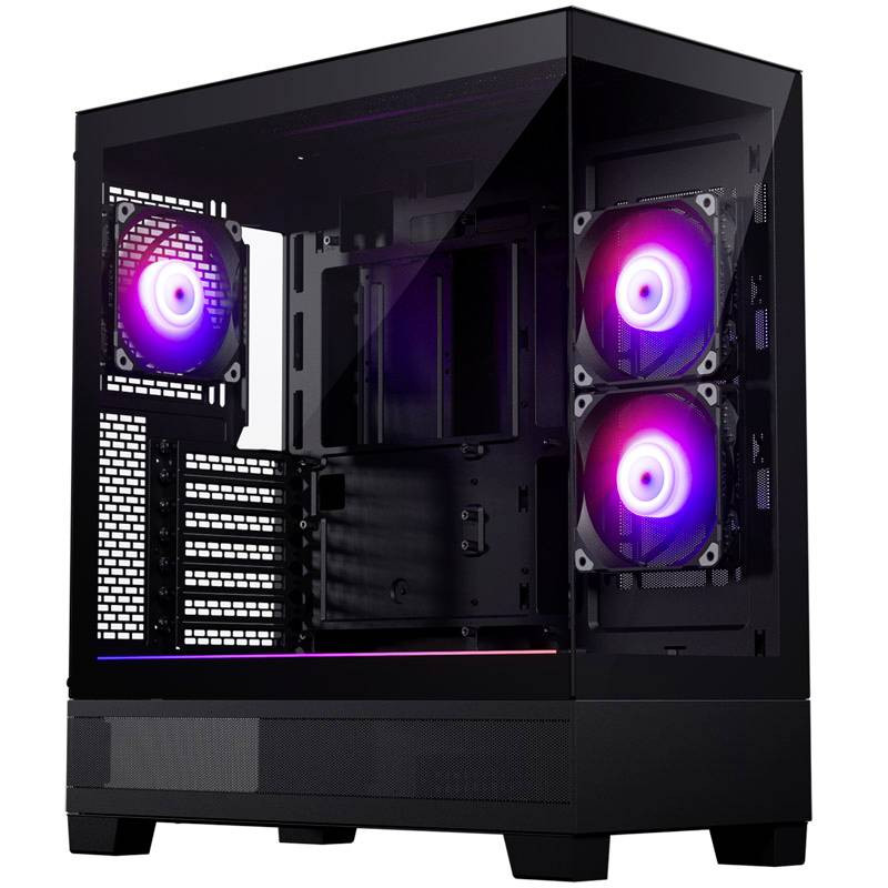 Phanteks Phanteks XT View Tempered Glass Windows, D-RGB - schwarz midi tower herní pouzdro, pouzdro, PC skříň černá