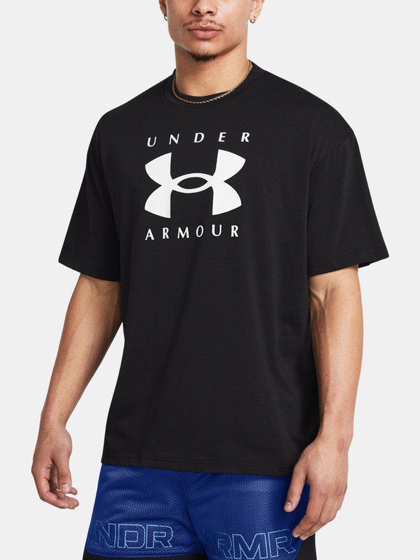 Under Armour UA M HW OS Branded SS Triko Černá