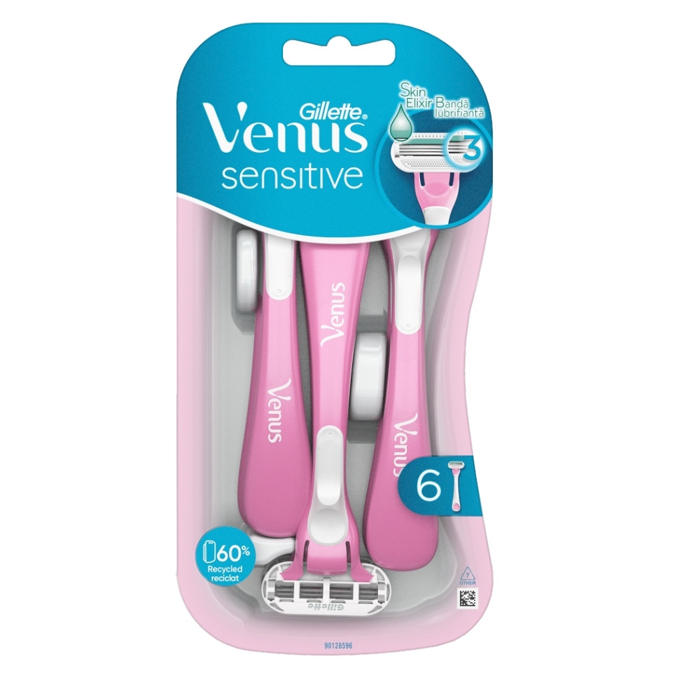 GILLETTE Venus3 Sensitive Pohotová holítka 6 kusů, poškozený obal