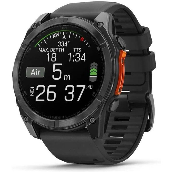 Garmin Fenix 8 AMOLED 51mm šedá/černý pásek