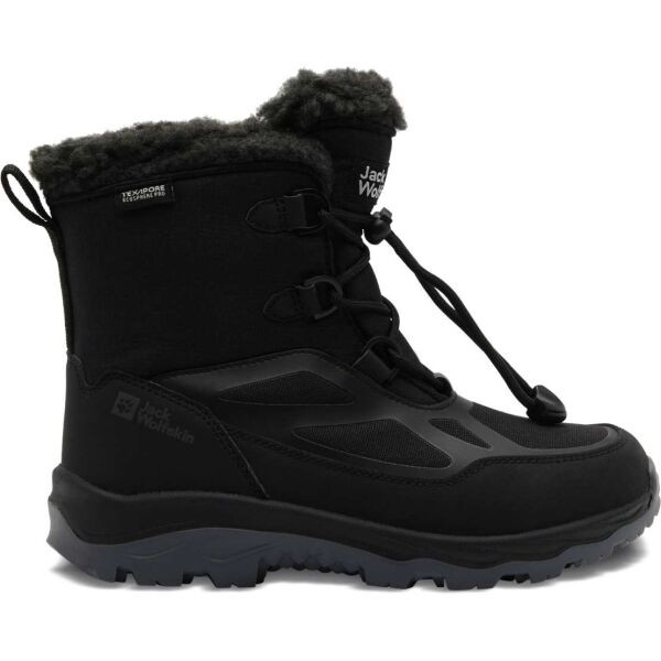 Jack Wolfskin VOJO SHELL XT TEXAPORE MID K Dětská zimní obuv, černá, velikost