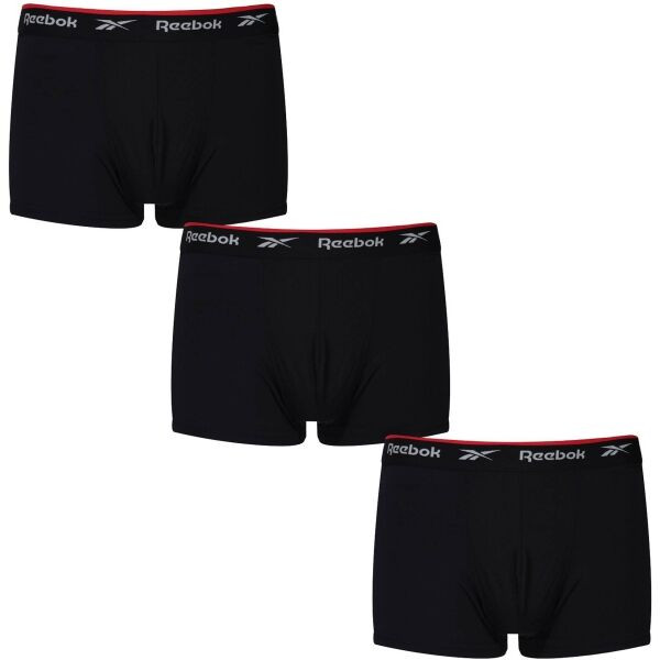 Reebok TRUNK REDGRAVE 3PK Pánské boxerky, černá, velikost