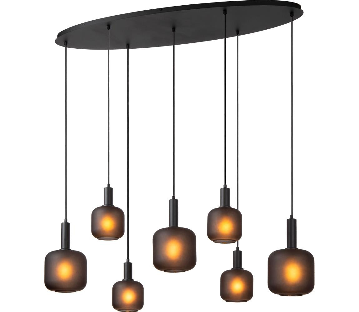 Lucide Lucide 45405/07/30 - Lustr na lanku ELOISE 7xE27/40W/230V černá