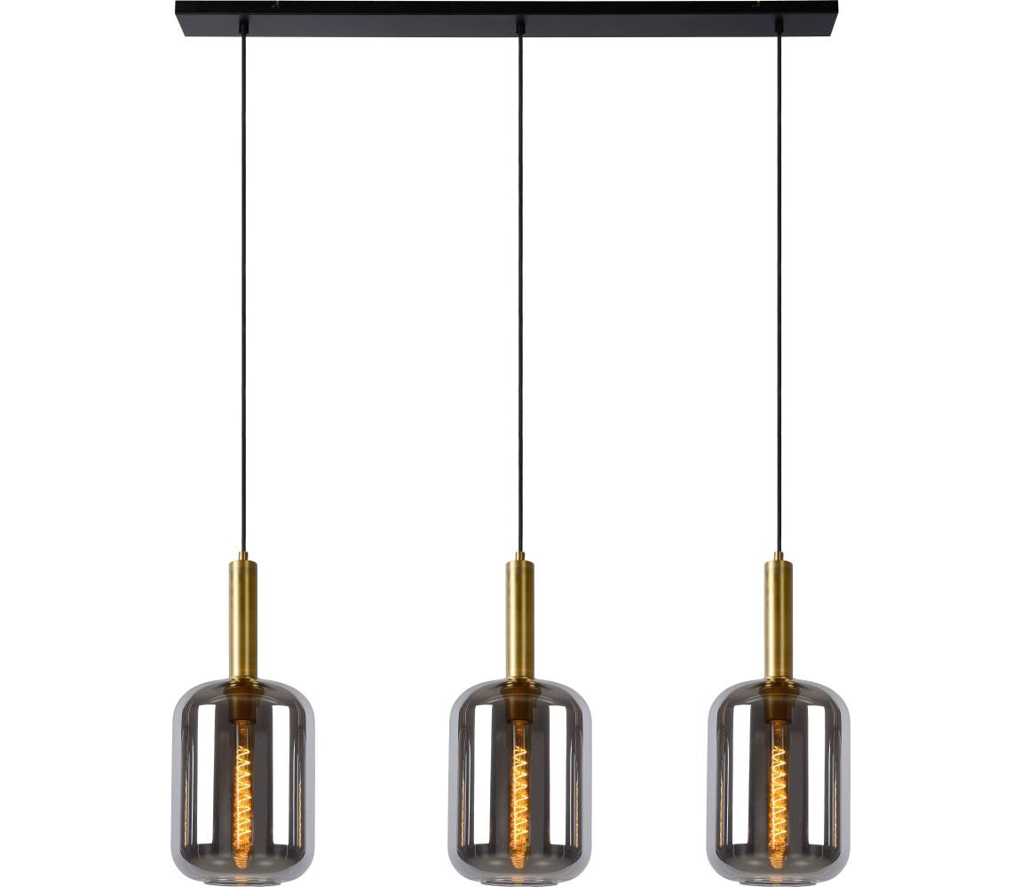 Lucide Lucide 45494/03/65 - Lustr na lanku JOANET 3xE27/40W/230V černá