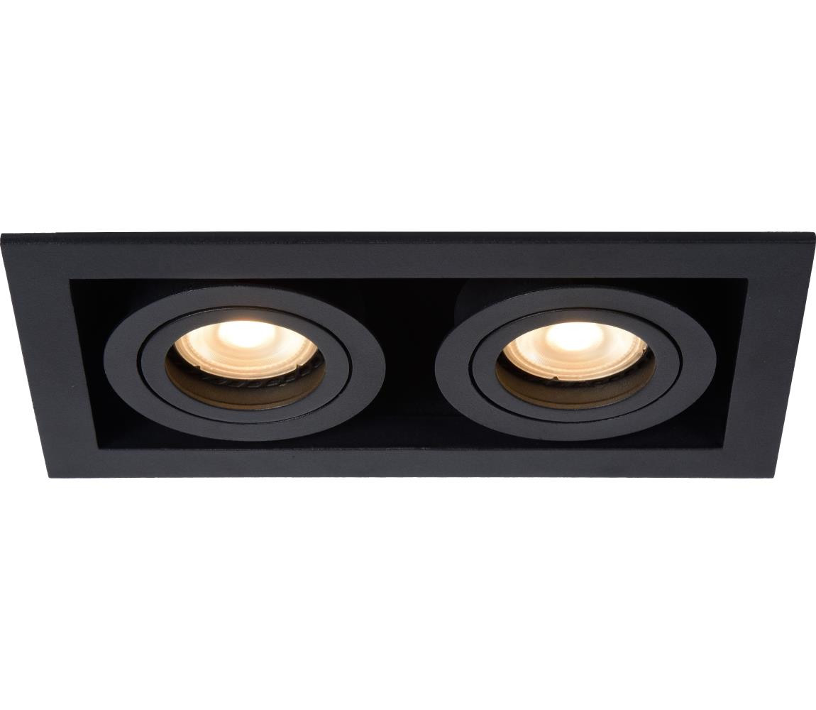 Lucide Lucide 09926/02/30 - Podhledové svítidlo CHIMNEY 2xGU10/50W/230V černá