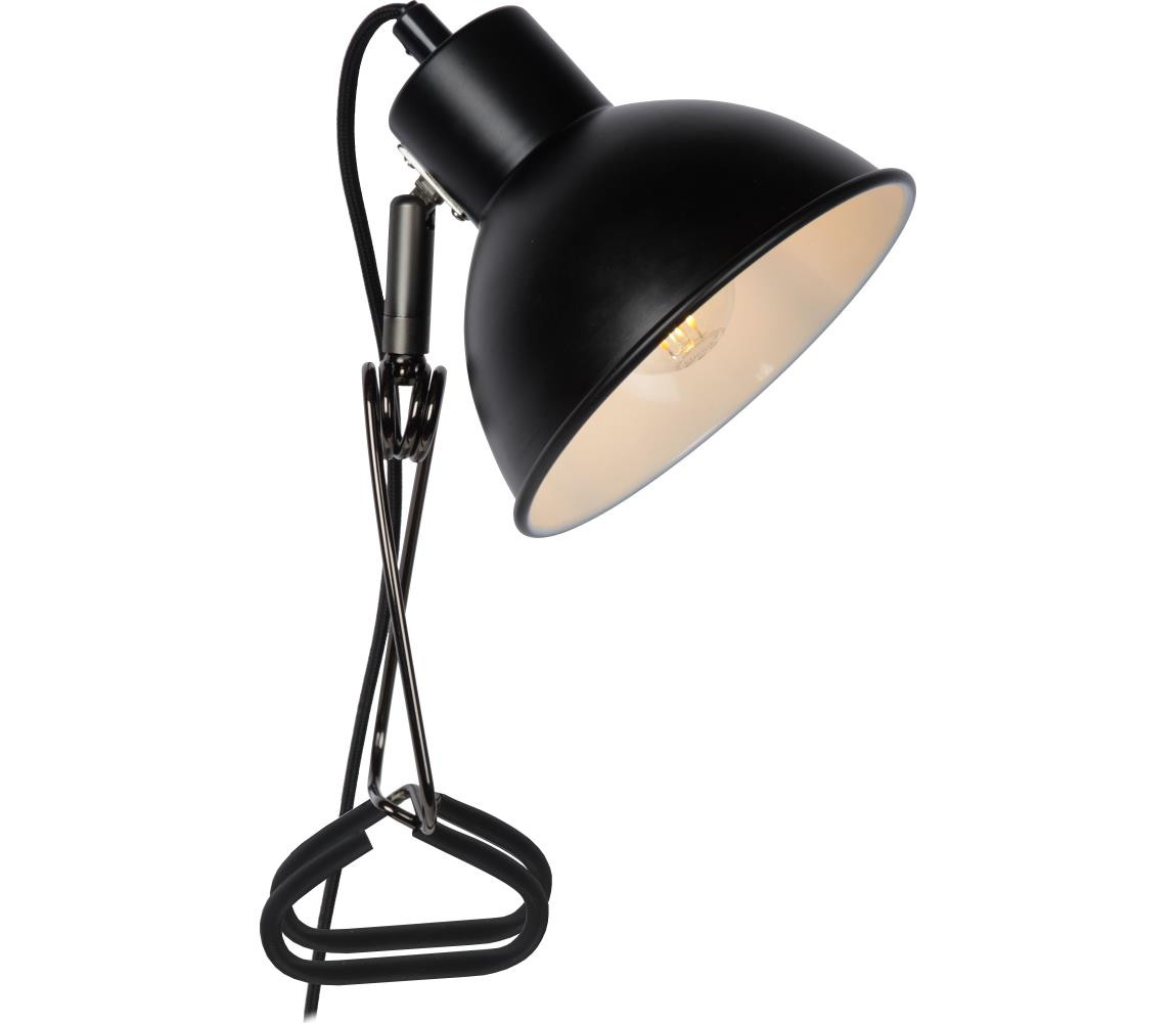 Lucide Lucide 45987/01/30 - Lampa s klipem MOYS 1xE27/40W/230V černá