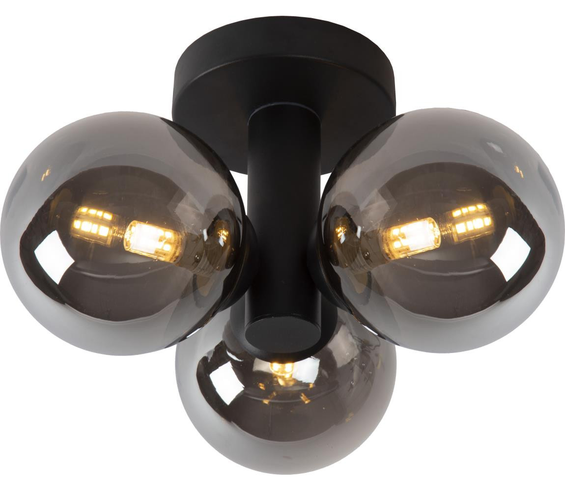 Lucide Lucide 74116/03/30 - Koupelnové stropní svítidlo TRUDY 3xG9/40W/230V IP44 černá