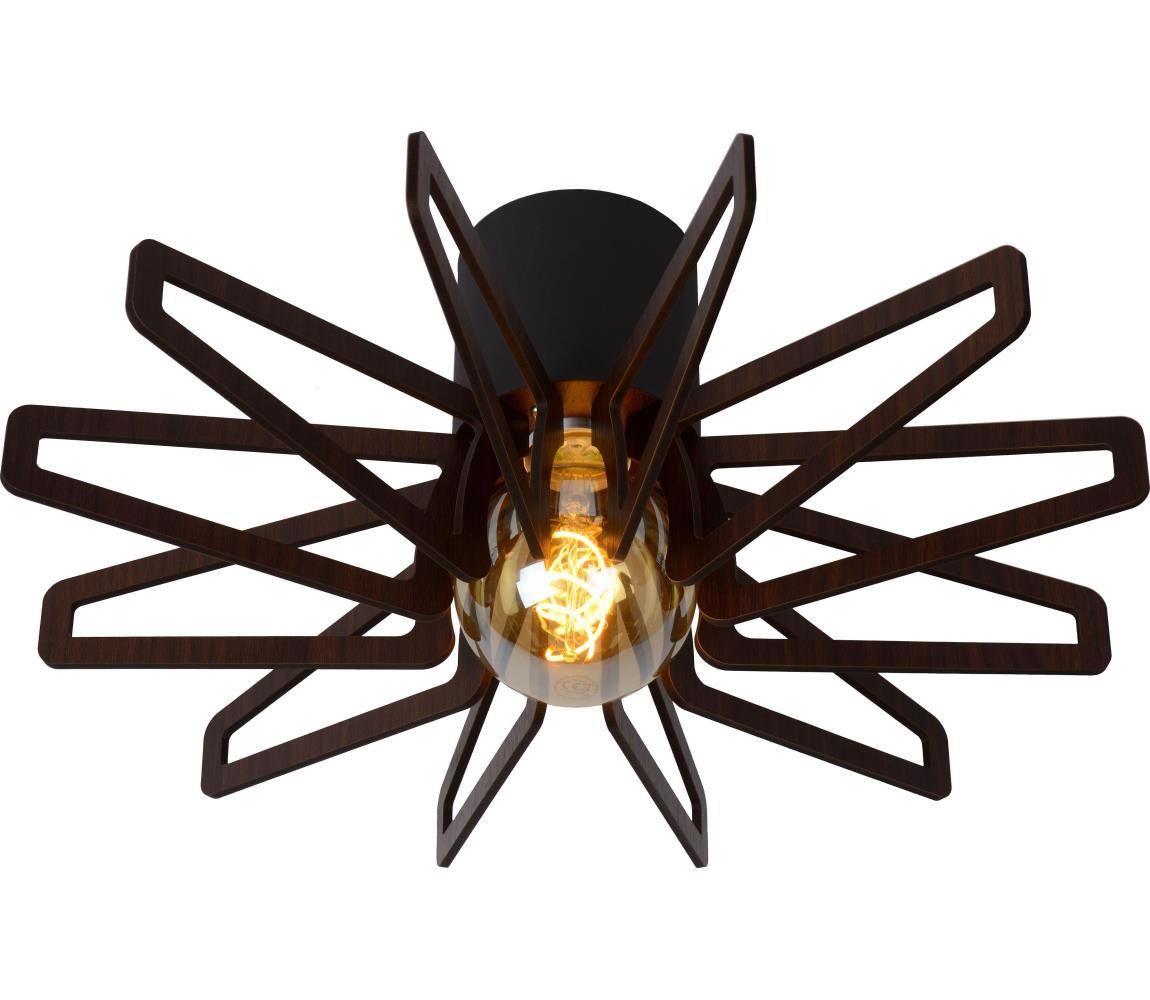 Lucide Lucide 77184/45/30 - Stropní svítidlo ZIDANE 1xE27/15W/230V černá