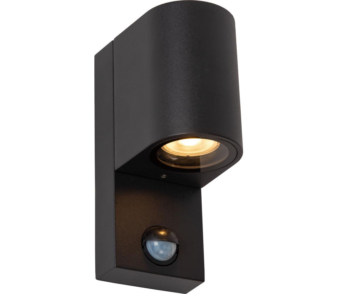 Lucide Lucide 69803/01/30 -Venkovní svítidlo se senzorem ZARO 1xGU10/7W/230V IP65 černá