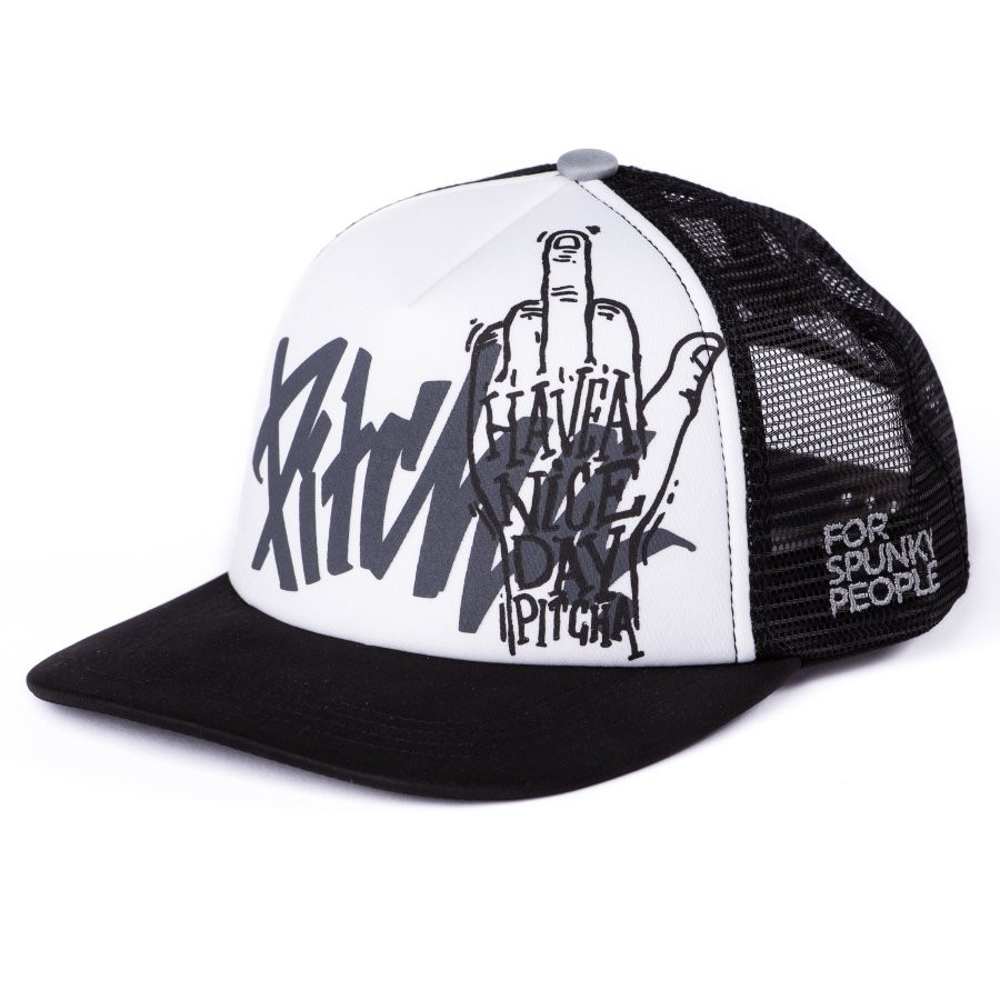 Pitcha kšiltovka NICE DAY trucker snapback black/white