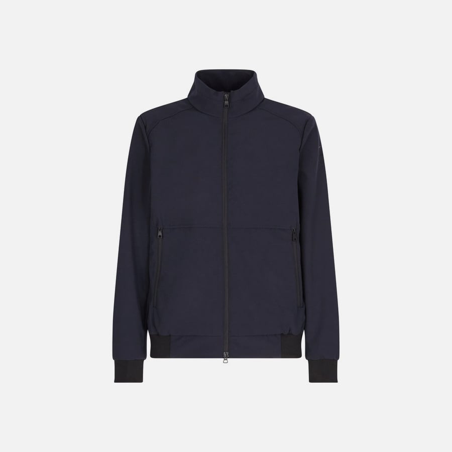 GEOX Tmavě modrá pánská péřová bunda Spherica - Pánské