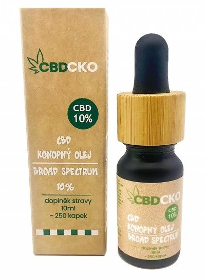 CBDCKO CBD olej 10% broad spectrum 10 ml