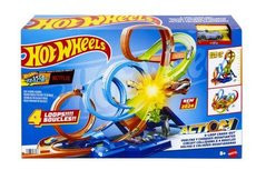 Mattel Hot Wheels Dráha se čtyřmi smyčkami HXR70