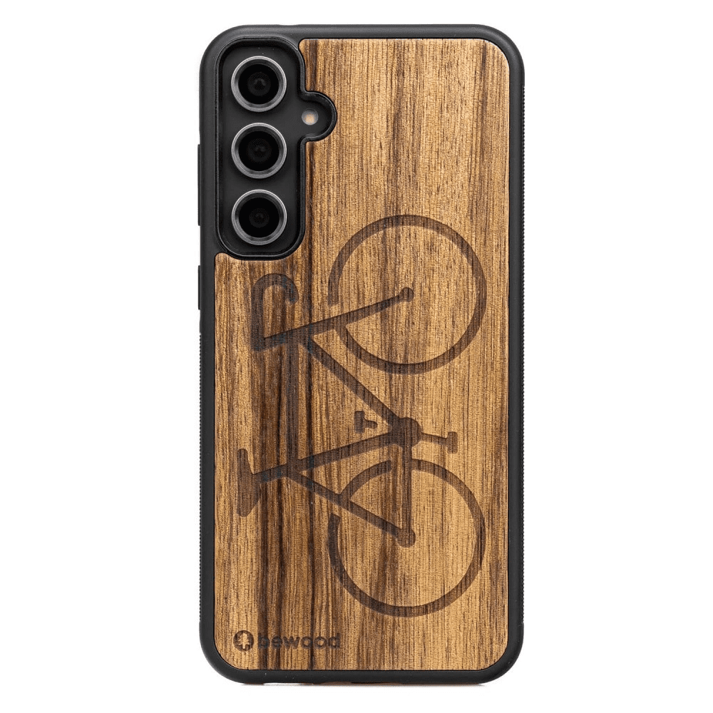Dřevěné pouzdro Bewood Bicycle Limba pro Samsung Galaxy S23 FE - světle hnědé 5906306002135
