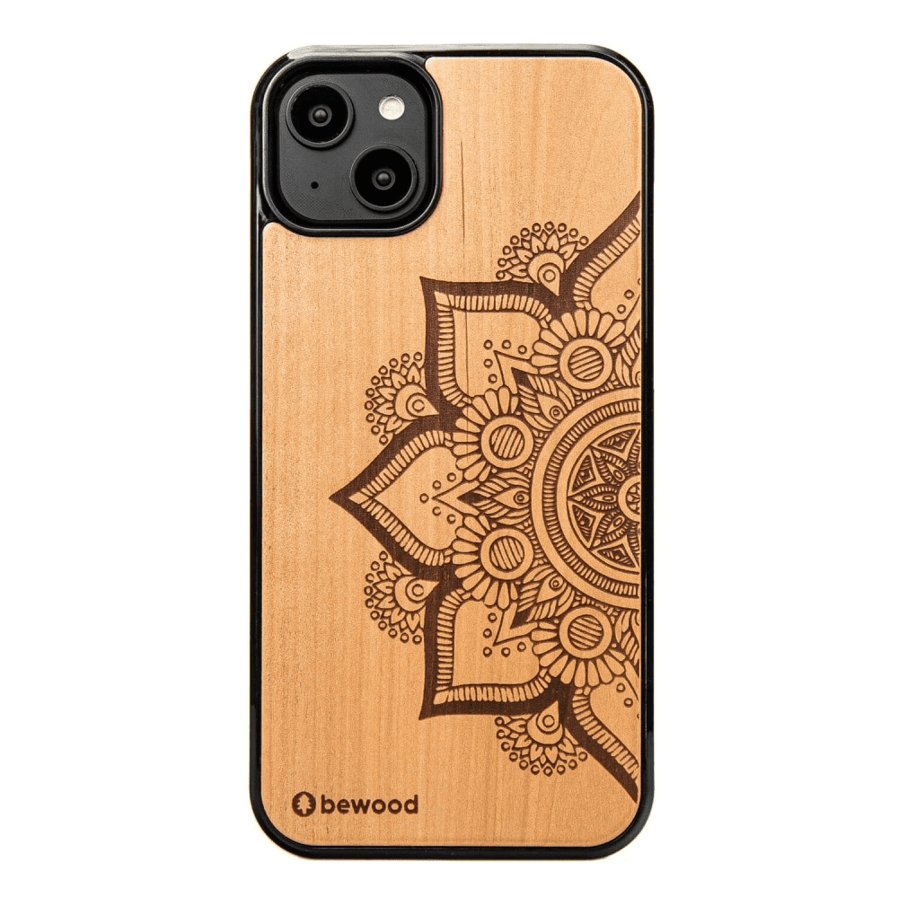 Dřevěné pouzdro Bewood Mandala Apple pro iPhone 15 Plus - světle hnědé 5907511789088