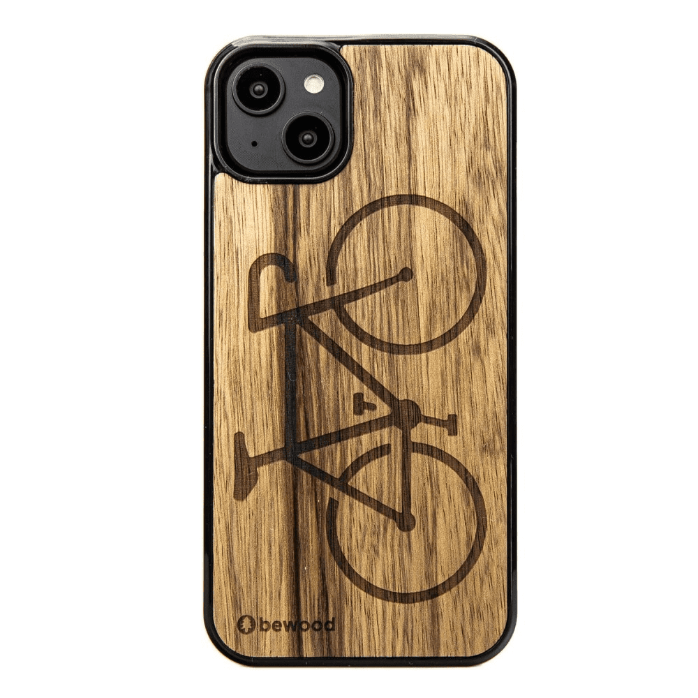 Dřevěné pouzdro Bewood Bicycle Limba pro iPhone 15 Plus - světle hnědé 5907511789064