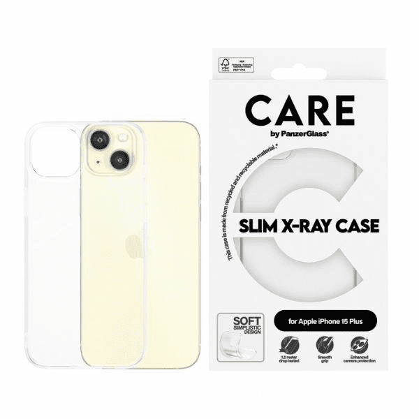 CARE by PanzerGlass Slim X-Ray Case pro iPhone 15 Plus - čirý