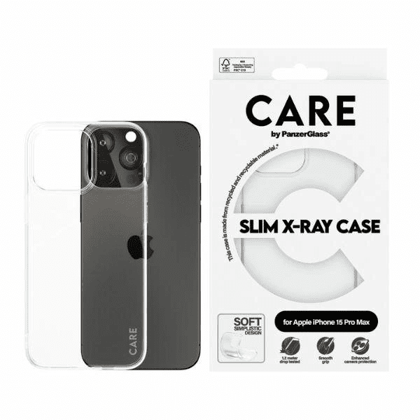 CARE by PanzerGlass Slim X-Ray Case pro iPhone 15 Pro Max - čirý